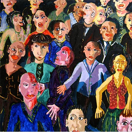 A Crowd of People 2004, Oil on canvas, 180 x 180cm