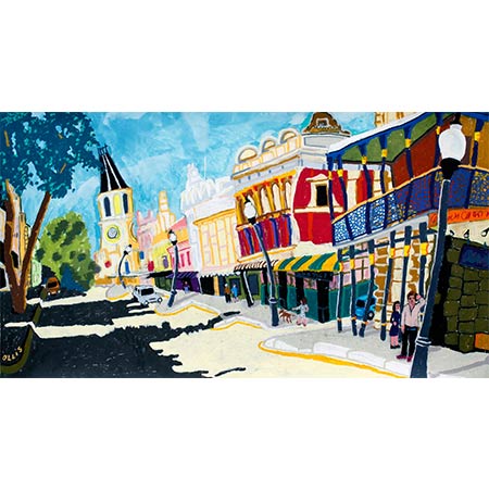 South Terrace, Freemantle 2016, 76 x 140cm